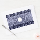 Classy Blue Baroque Muster von Leah G - Hubs Rechteckiger Aufkleber (Umschlag)