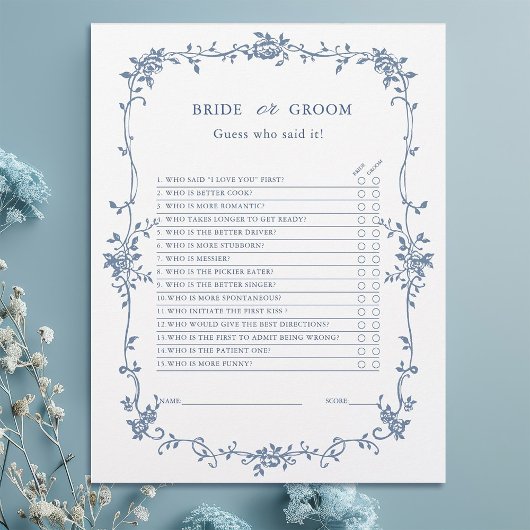 Classy Blue 'Bridge or Groom' Brautparty