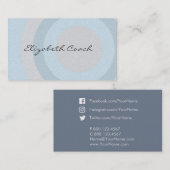 Classy Blue Circles Visitenkarte (Vorne/Hinten)