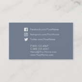 Classy Blue Circles Visitenkarte (Rückseite)