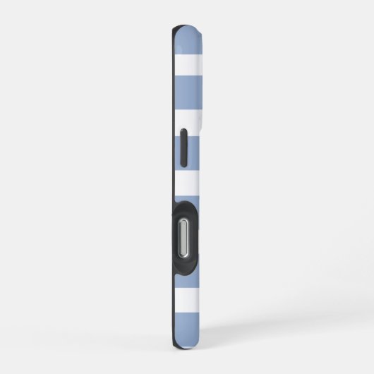 Classy Blue Denim Chambray Cabana Stripes iPhone Hülle (Rechte Seite)