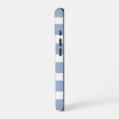 Classy Blue Denim Chambray Cabana Stripes iPhone Hülle (Linke Seite)