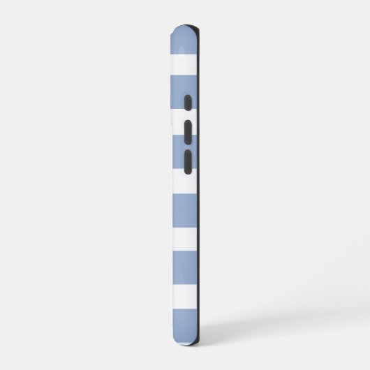 Classy Blue Denim Chambray Cabana Stripes iPhone Hülle (Linke Seite)