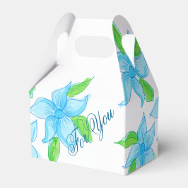 Classy Blue Flower Guest Bevorzugung Geschenkschachtel
