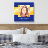 Classy Blue Gold Senior Foto Abschluss Leinwanddruck (Insitu (Schlafzimmer))