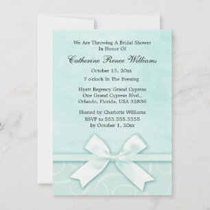 Classy Blue Green Bridal Dusche Einladung