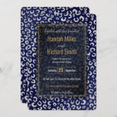 Classy Blue Silver Glitzer Leopard Animal Print (Vorne/Hinten)