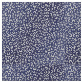 Classy Blue Silver Glitzer Leopard Animal Print Stoff (Nahaufnahme)