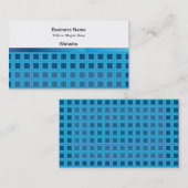Classy Blue Square Pattern Visitenkarte (Vorne/Hinten)