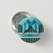 Classy Blue und Brown Streifen Button (Vorne & Hinten)