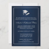 Classy Blue und Silver 2012 Graduate Invitation Einladung (Rückseite)
