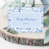 Classy Blue White Chinoiserie Sitzende Tischnummer