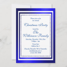 Classy Blue & White Christmas Party