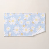 Classy Blue White Daisy Blume Badhandtuch Set (Handtuch)