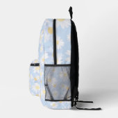 Classy Blue White Daisy Blume Bedruckter Rucksack (Rechts)