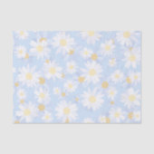 Classy Blue White Daisy Blume Seidenpapier (Vorderseite)