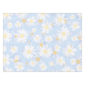 Classy Blue White Daisy Blume Tischdecke (Vorderseite (Horizontal))