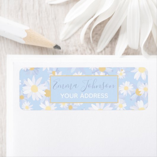 Classy Blue White Daisy Flowers (Insitu)