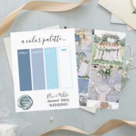 Classy Blue White Wedding Farben Palette Karte 202