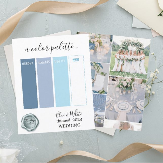 Classy Blue White Wedding Farben Palette Karte 202 (Von Creator hochgeladen)