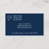 Classy Blues Visitenkarte (Rückseite)