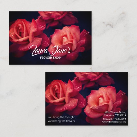 Classy Blume Shop Visitenkarte (Vorne/Hinten)