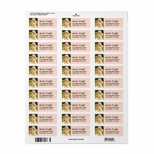 Classy Blush Foto Abschluss Rücksendeadresse (Vorne)