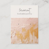 Classy Blush Gold Ölpaint Texture Ohrring Holder Visitenkarte (Vorderseite)