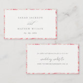 Classy Blush Paisley Typografy Wedding Website Begleitkarte (Vorne/Hinten)