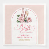 Classy Blush Petals and Prosecco Bridal Napkins Serviette (Vorderseite)