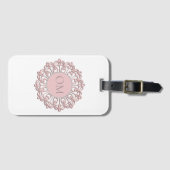 Classy Blush Pink Mandala OM Gepäckanhänger (Vorderseite (Horizontal))