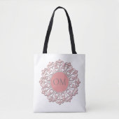 Classy Blush Pink Mandala OM Tasche (Vorderseite)