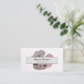 Classy Boho Linen Look Meditative Business Card Visitenkarte (Stehend Vorderseite)