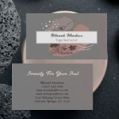Classy Boho Linen Look Meditative Business Card Visitenkarte