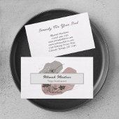 Classy Boho Linen Look Meditative Business Card Visitenkarte