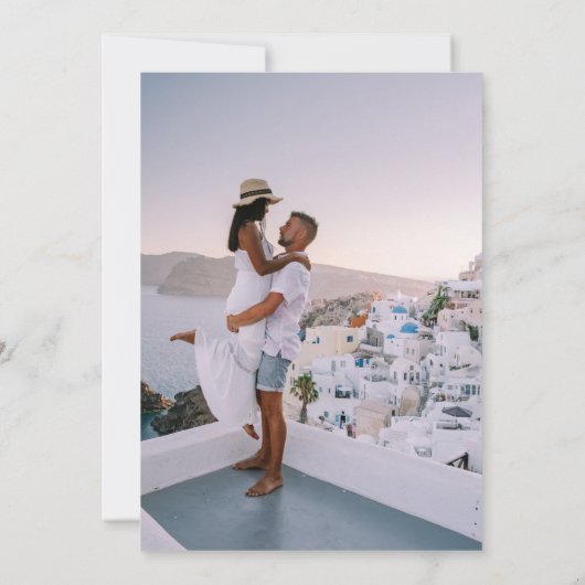 CLASSY BOHO PINK FLORAL WEDD EINLADUNG (Rückseite)