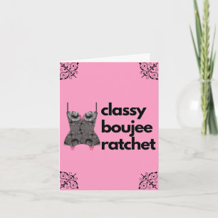 Classy Boujee Ratchet   Rosa und schwarze Fingerie