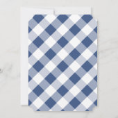 Classy Boxwood Dark Blue & White Boy Baby Dusche Einladung (Rückseite)