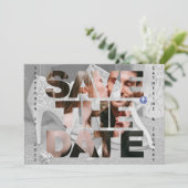 Classy Bridal Shoe Diamond Heart Sapphire Wedding Save The Date (Stehend Vorderseite)