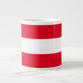 Classy Bright White Wide Nautical Stripes Jumbo-Tasse (Vorderseite)