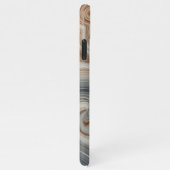 Classy Brown Beige Amber Gray Quartz Agate Pattern iPhone Hülle (Rechte Seite)