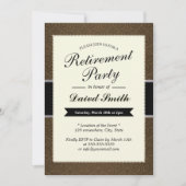 Classy Brown Damask Renten-Party Einladungen (Vorderseite)
