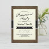 Classy Brown Damask Renten-Party Einladungen (Stehend Vorderseite)