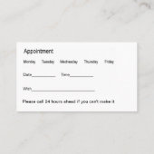 Classy Budget Dentist Ernennung Business Cards Visitenkarte (Rückseite)