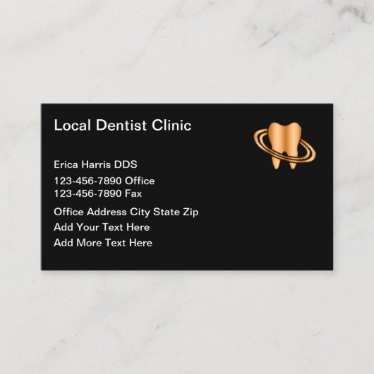 Classy Budget Dentist Ernennung Business Cards Visitenkarte (Vorderseite)