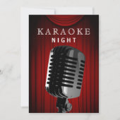 Classy Bühne 30. Geburtstag Karaoke Night Party Einladung (Vorderseite)