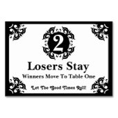 Classy Bunco Table Card #2 Tischnummer (Vorderseite)