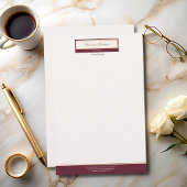Classy Burgundy Ivory Briefpapier