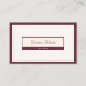 Classy Burgundy Ivory Visitenkarte (Vorderseite)