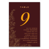 Classy Burgundy subtile Muster Namen Tischnummer (Rückseite)